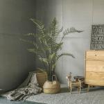 Corner Landscaping Fern Artificial Potted Floor Plants Anti Fading