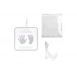 Customized Baby Keepsake Tin Souvenir Newborn Gift Hand And Footprint Clay Tin for sale