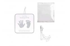 China Customized Baby Keepsake Tin Souvenir Newborn Gift Hand And Footprint Clay Tin supplier
