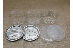China 28mm Height Clear Plastic Cylinder With Peel Off Lid For Nuts , Coffee supplier
