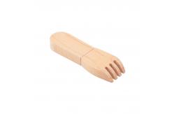 China Customized Logo Fork Shaped Wood USB Performance For PC Compatibility supplier