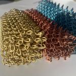 Colourful Surface Aluminum Woven Chain Link Curtain Wire Mesh