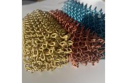 China Colourful Surface Aluminum Woven Chain Link Curtain Wire Mesh supplier