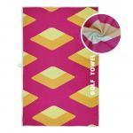 China Waffle Weave Microfibre Golf Towel Attachment Attachable Super Absorbent Golf Towel with Hanging Closure factory