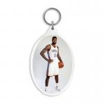 Zinc Alloy 3D Acrylic Keychains / Key Rings With OEM Paper Card Bag