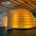 8m Waterproof Outdoor Party Event Disco Igloo Dome Inflatable Tent With Led Lights for sale