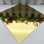 8K Decorative Stainless Steel Sheet Plate 316 316L Gold Color Mirror 2000mm for sale
