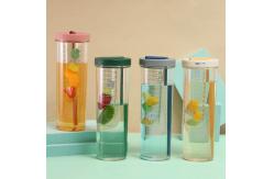 China OEM 700ml Plastic Espresso Cups With Straw And Lid supplier