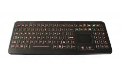 China IP68 waterproof industrial rubber medical keyboard with backlit touchpad supplier