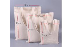China Zip Up Reusable Shopping Bag Nature Heavy Duty Cotton Canvas Made supplier
