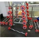 Commercial Horizontal Barbell Rack Stand Holder Cast Iron for sale