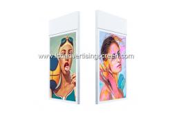 China Roof Mount LCD Advertising Screen Ultra Thin Double Sides Digital Signage Ceiling Pole supplier