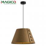 Handmade Indoor Brown Polyester Fiber Lampshade Design Lighting Master Bedroom Pendant Light Shade for sale