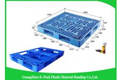 China Recyclable 4 - Way Export Plastic Pallets , Standard Double Faced Plastic Shipping Pallets supplier
