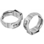 Plumbing System Tumbled SUS304 Single Ear Stepless Hose Clamps for sale