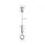 Lighting Fitting Wire Suspension Kit With Adjustable Gripper Hook YW86336 for sale