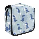 Hanging Travel Toiletry Bag Kit Makeup Case Cosmetics Organizer for Men Women (Dinosaur Blue Boy) for sale