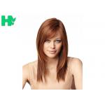 Red Color Synthetic Hair Wigs 16 inch None Lace Elegant Ladies Wigs for sale