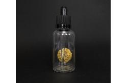 China Customized Logo Transparent Black Dropper Bottles With Screw Caps supplier