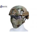 Combat Mesh Metallic Face Protection Mask PTU Activated Type 185*110mm for sale