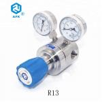 AFK 1000psi Nitrogen High Pressure Regulator 316L Stainless Steel Dual Gauge for sale