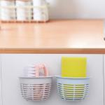 Plastic PP Suction Cup Bitumen Receive Basket For Kitchen for sale
