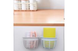 China Plastic PP Suction Cup Bitumen Receive Basket For Kitchen supplier