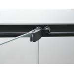6/8mm Tempered Glass And Alum Frame Black Square Shower Enclosure Modern