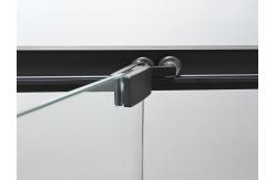 China 6/8mm Tempered Glass And Alum Frame Black Square Shower Enclosure Modern supplier