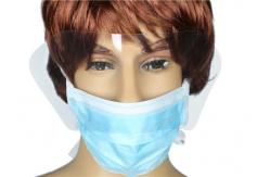 China Anti Bacteria Nonwoven Disposable Dust Mask With A Clear Plastic Eye Shield supplier