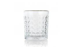 China Ribbed Whisky Drinking Glasses Cup Custom Etched Glassware For Vodka Shot supplier
