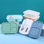 Takeaway 3 Compartment 119g Microwave Plastic Lunch Box for sale