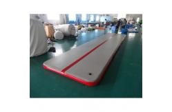 China Sealed 10mL Gym Inflatable Tumble Air Mattress In Red and Gray supplier