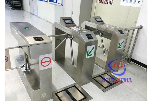 Intelligent Drop Arm Tripod Turnstile HS Code Mechanism With Rfid Card Readers