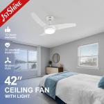 6 Speed Remote Control Small LED Ceiling Fan , Modern Ceiling Fan For Bedroom for sale