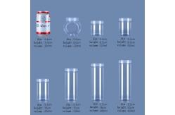 China 55mm Clear Round Plastic Storage Jars With Aluminum Lids Explosion Proof supplier