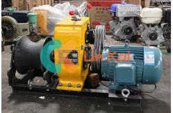 China Detachable Drum Belt Driven Cable Winch Puller 3KW/4KW With Four Gear supplier