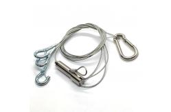 China Steel Wire Rope Adjustable Plant Pot Hanging Kit With Hook For Safety supplier