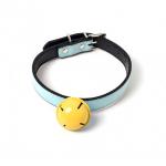Soft Adjustable Leather Cat Collar With Bell Metal Buckle