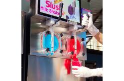 China 2 Flavors High  Enclosed Frozen Cocktail Maker Slush Machine supplier
