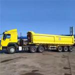CIMC 3 Axles 60 Ton Hydraulic Dumper Semi Truck Transport Sand Stone Cargo Trailer Side Tipper Dump Semi-Trailer for sale