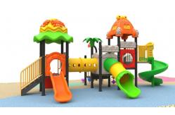 China ODM LLEPE Outdoor Playground Playhouse With Tube Plastic Slides supplier