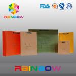 Unique Design White / Red Custom Printed Paper Bags With Handle