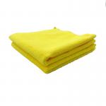 Warp Knitted Microfiber Cleaning Fabric Yellow 40x40 Piped Polyester Polyamide for sale