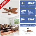 Low Noise 5 Blades Energy Saving Ceiling Fan With Led Light Large Airflow