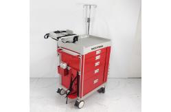 China Multiple Drawers Red First Aid Trolley Comprehensive Medical Equipment Storage supplier