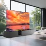 Concealed Telescopic TV Cabinet 100 / 120 / 150 Inch Short Throw Projector Furniture Modern for sale