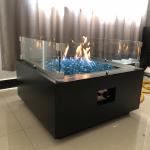 Square 800mm Garden Gas Fire Pits 31.5 Inch Electric Fire Pit Garden