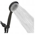 ABS Nozzles Wall Mount Shower Head Matte Black 5 Spray Functions for sale