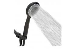 China ABS Nozzles Wall Mount Shower Head Matte Black 5 Spray Functions supplier
